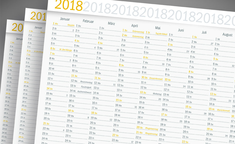 namisla, kalender 2018